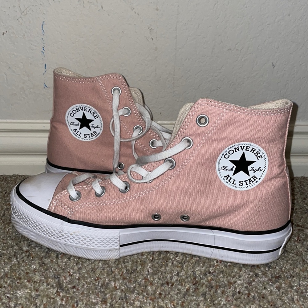 Pink Hightop Platform Converse
